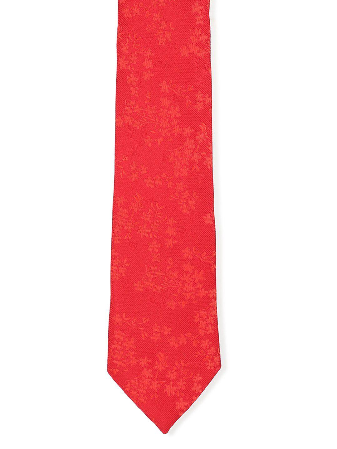 van heusen men red woven design tie