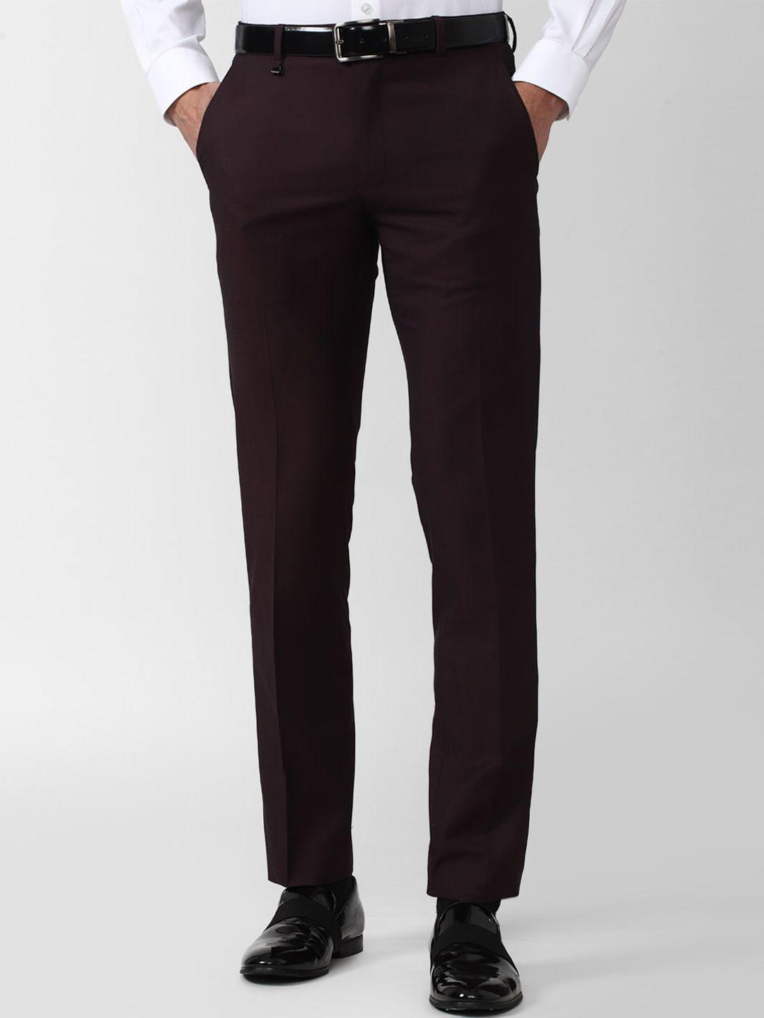 van heusen men slim fit formal trousers