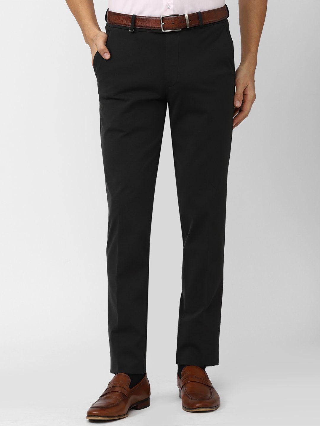 van heusen men slim fit formal trousers