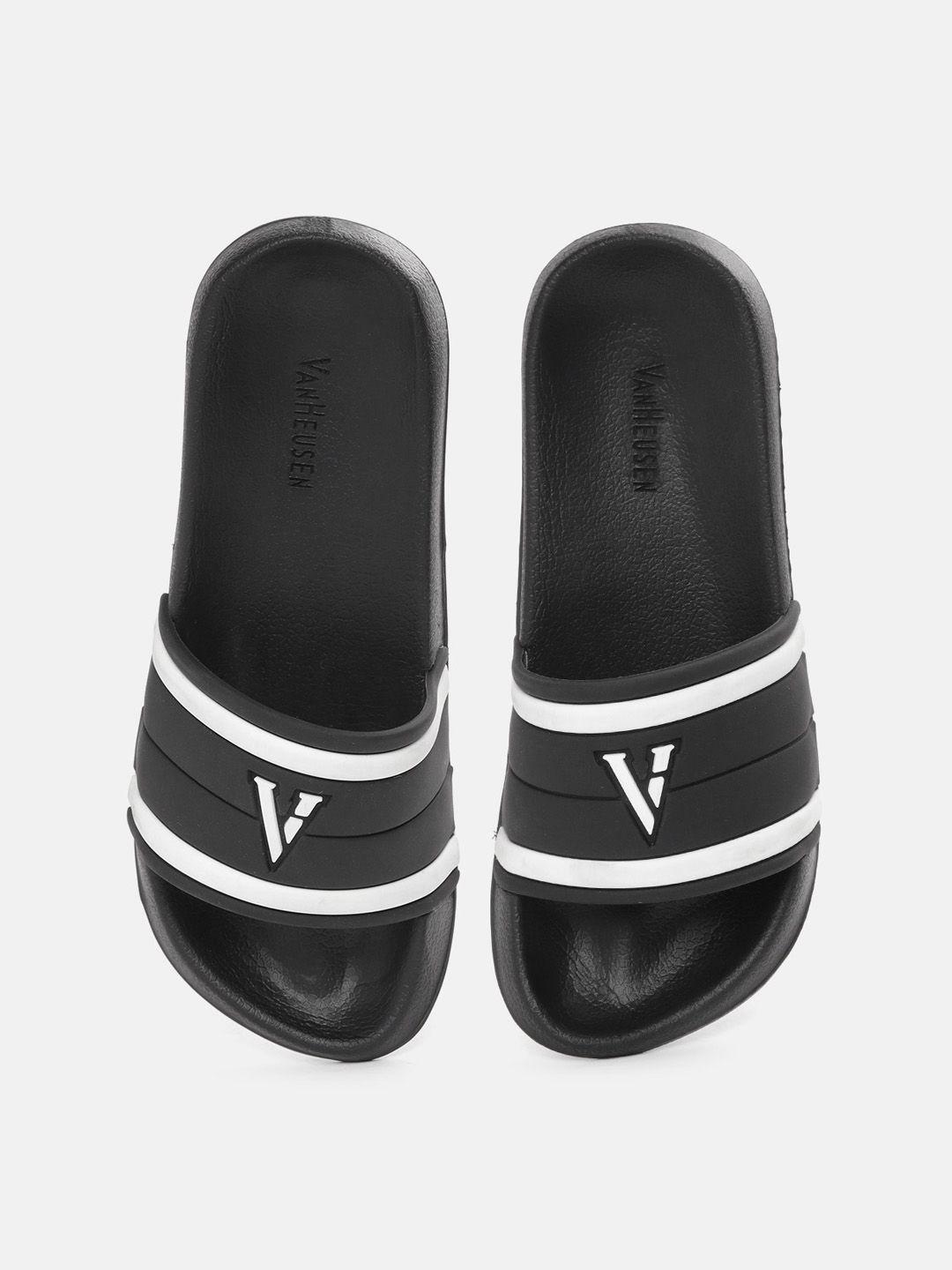 van heusen men striped sliders