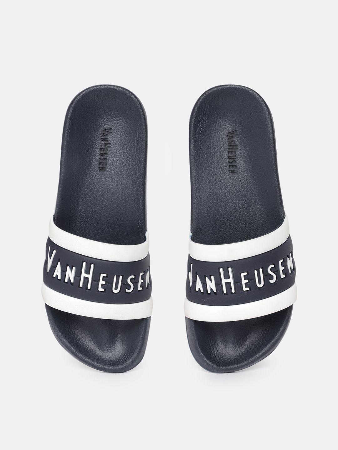 van heusen men striped sliders