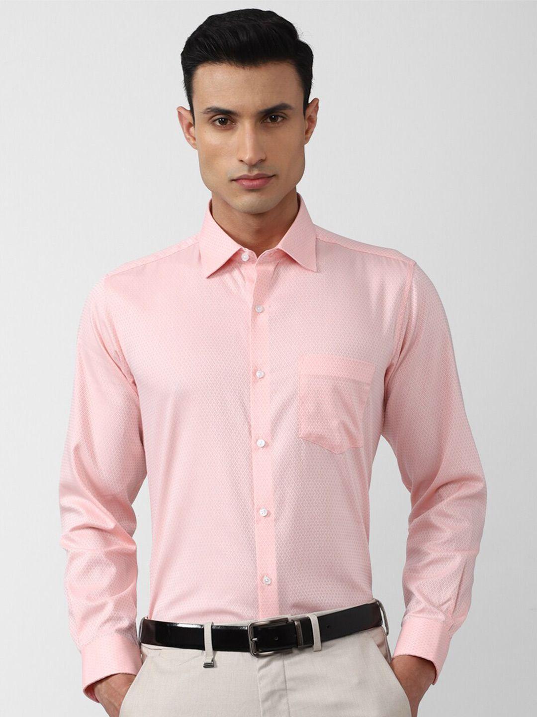 van heusen men textured formal cotton shirt