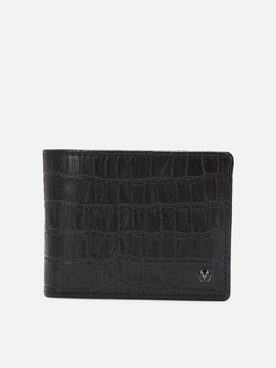 van heusen men textured leather two fold wallet