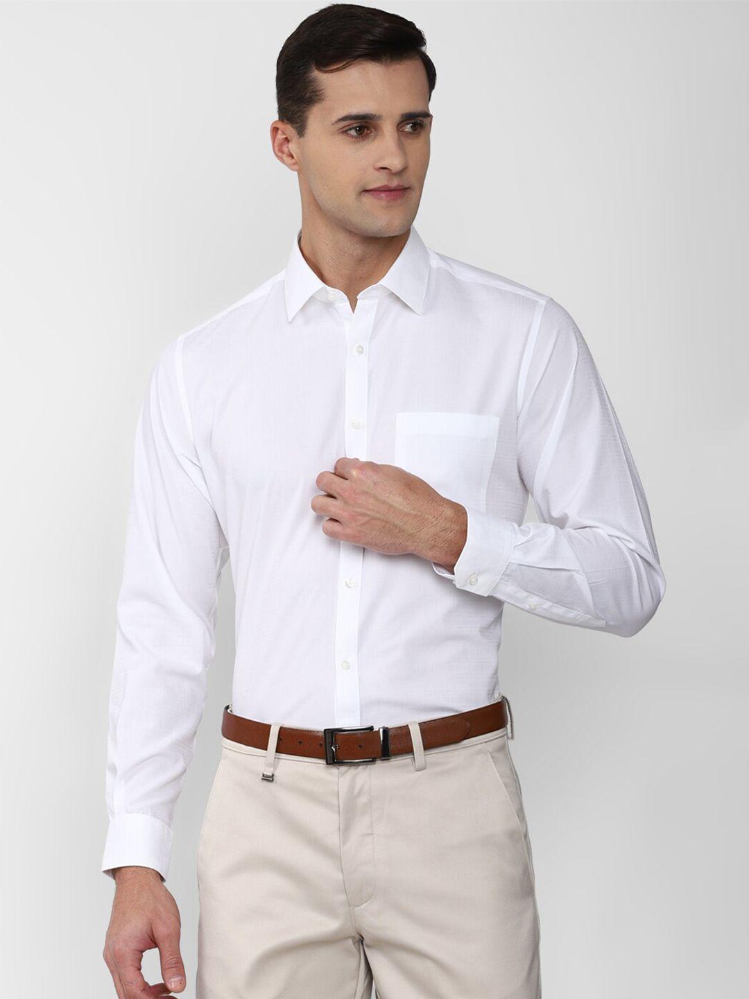 van heusen men white formal shirt
