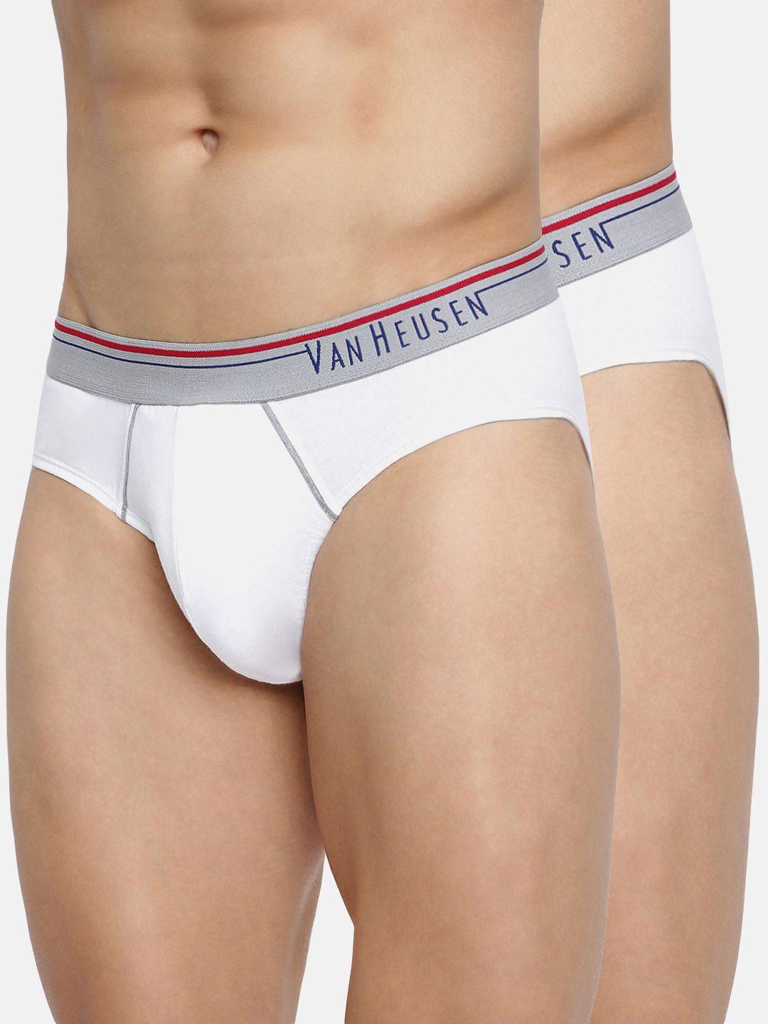 van heusen men white pack of 2 solid antibacterial colour fresh briefs