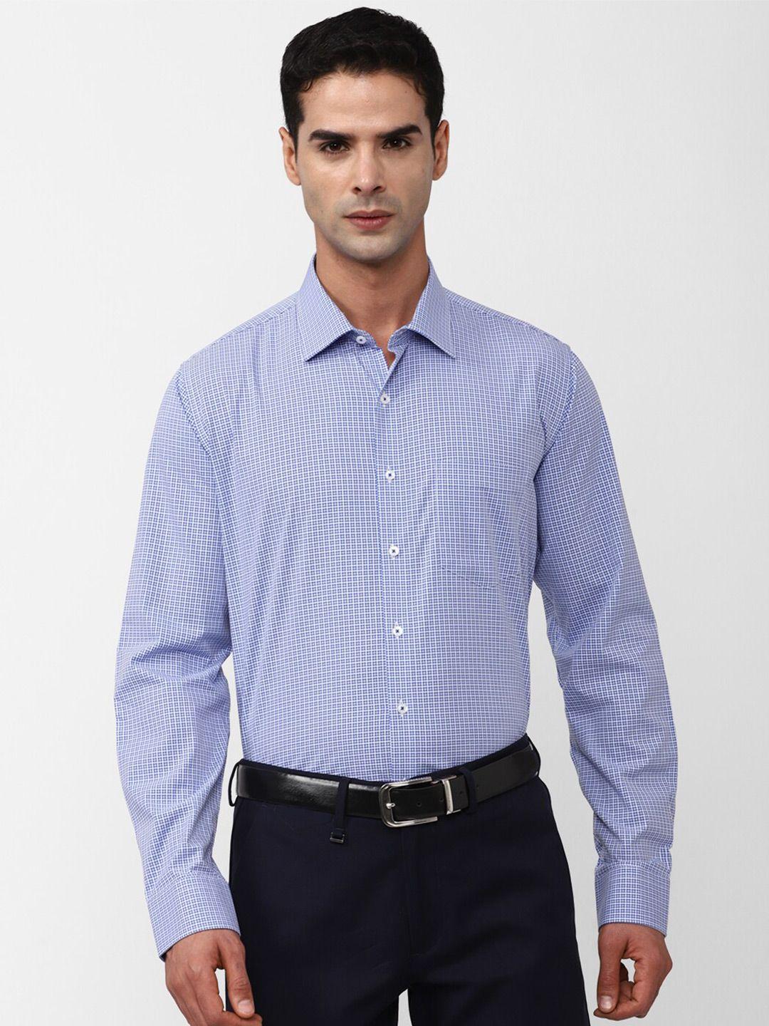 van heusen micro checked cotton formal shirt