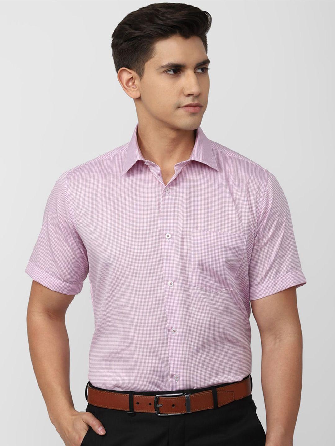 van heusen micro checks checked pure cotton formal shirt