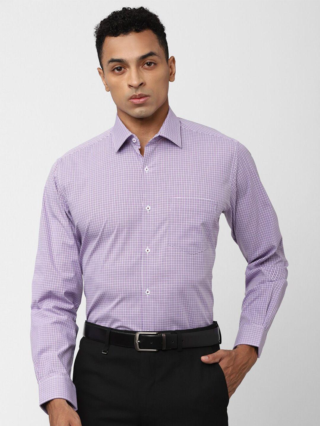 van heusen micro checks cotton formal shirt