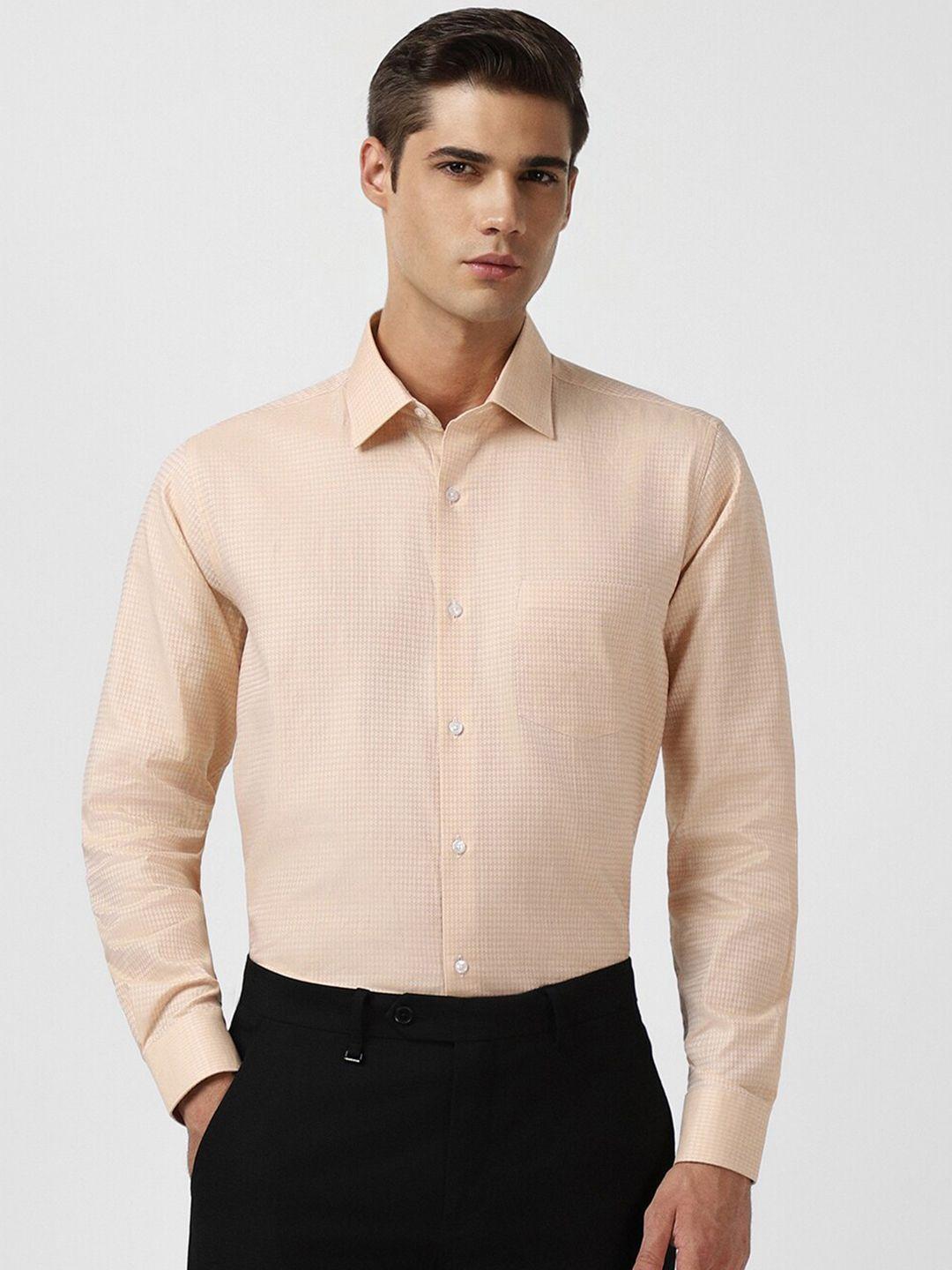 van heusen micro ditsy printed pure cotton formal shirt