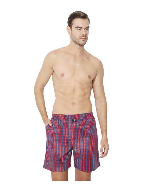 van heusen multicolor checks boxers