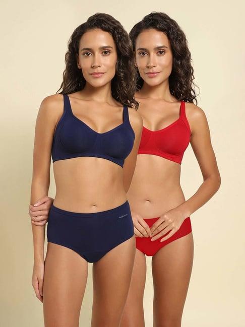 van heusen navy & red cotton shaper bra - pack of 2