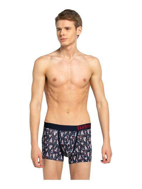 van heusen navy  printed trunks