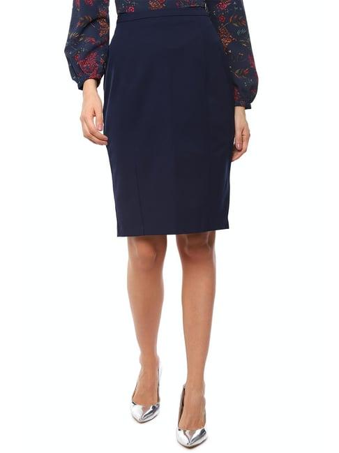 van heusen navy mid rise skirt