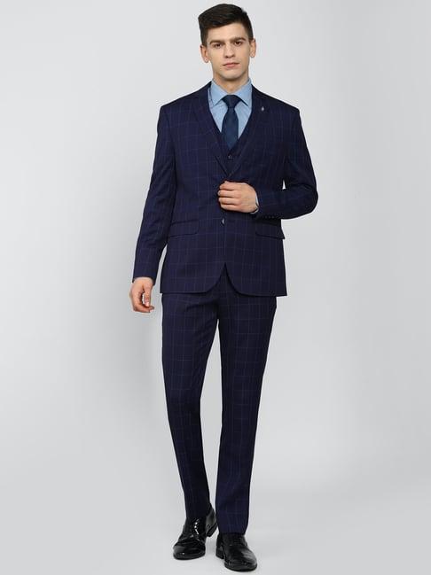 van heusen navy notch lapel 3-piece suit