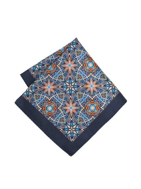 van heusen navy printed pocket square