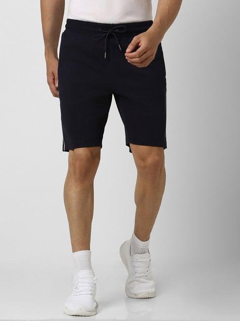 van heusen navy regular fit shorts