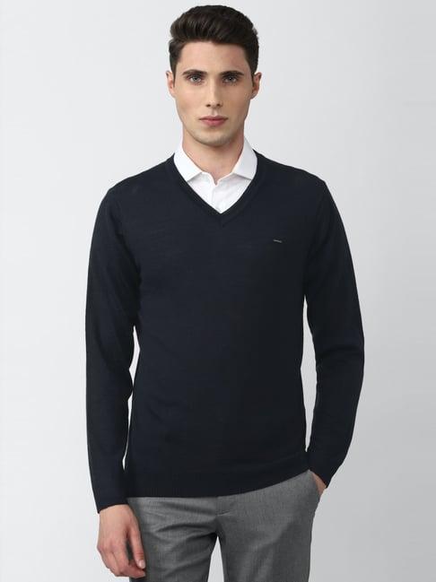 van heusen navy regular fit sweater