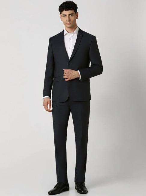 van heusen navy slim fit two piece suit