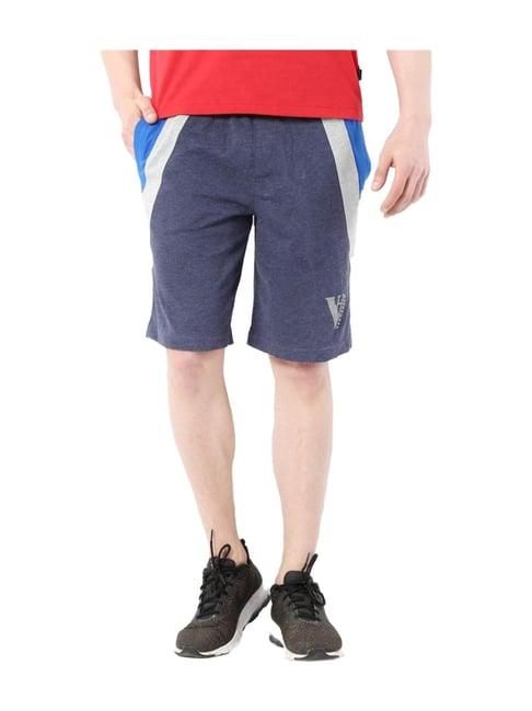 van heusen navy textured shorts