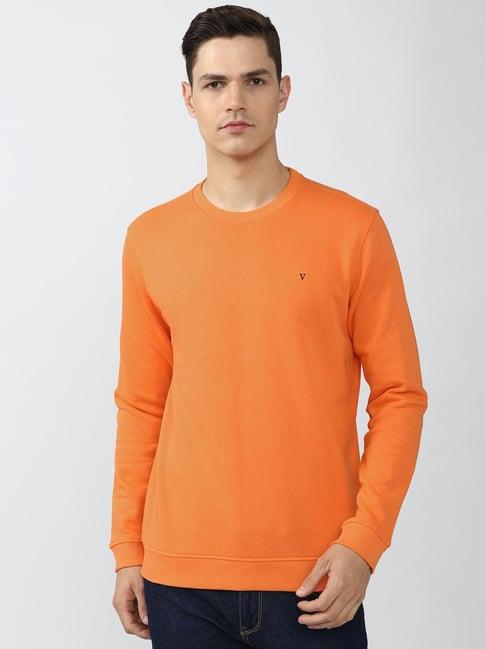 van heusen orange round neck sweatshirt