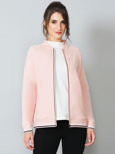 van heusen peach cotton regular fit jacket