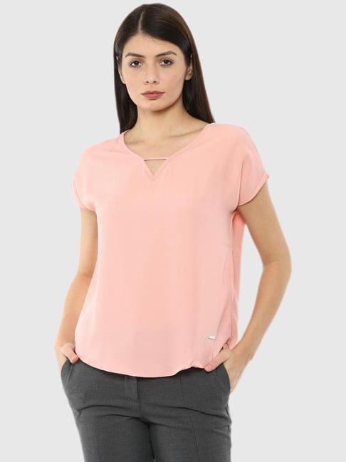 van heusen peach regular fit top