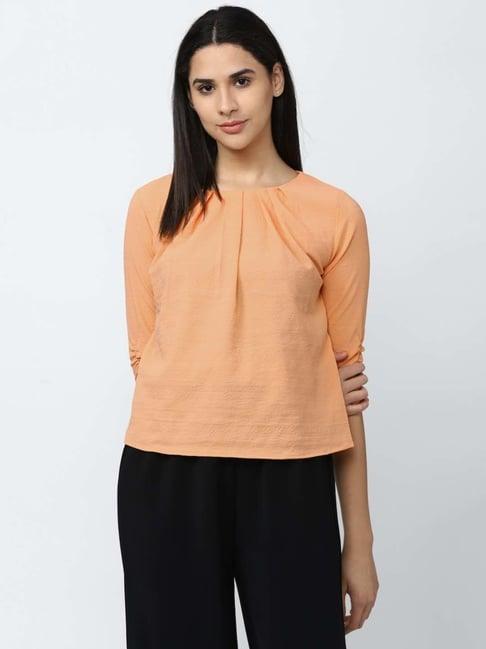 van heusen peach regular fit top