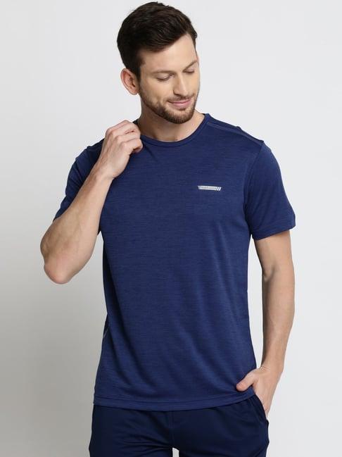 van heusen performance regular fit swift dry crew neck solid t-shirt - navy