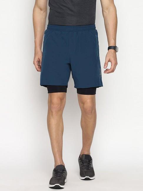 van heusen performance regular fit swift dry high stretch solid woven shorts - bay berry