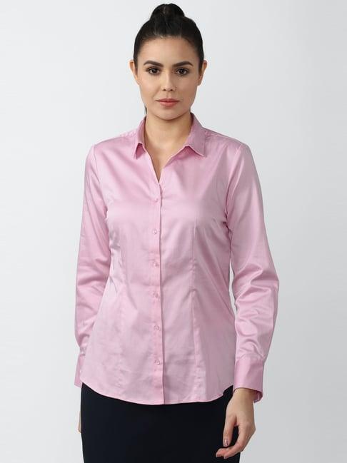 van heusen pink cotton shirt