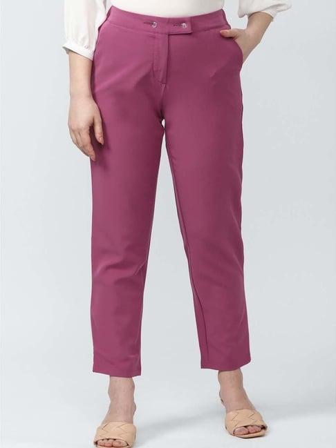 van heusen pink mid rise trousers