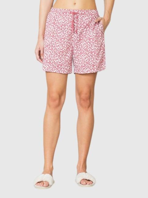 van heusen pink printed shorts