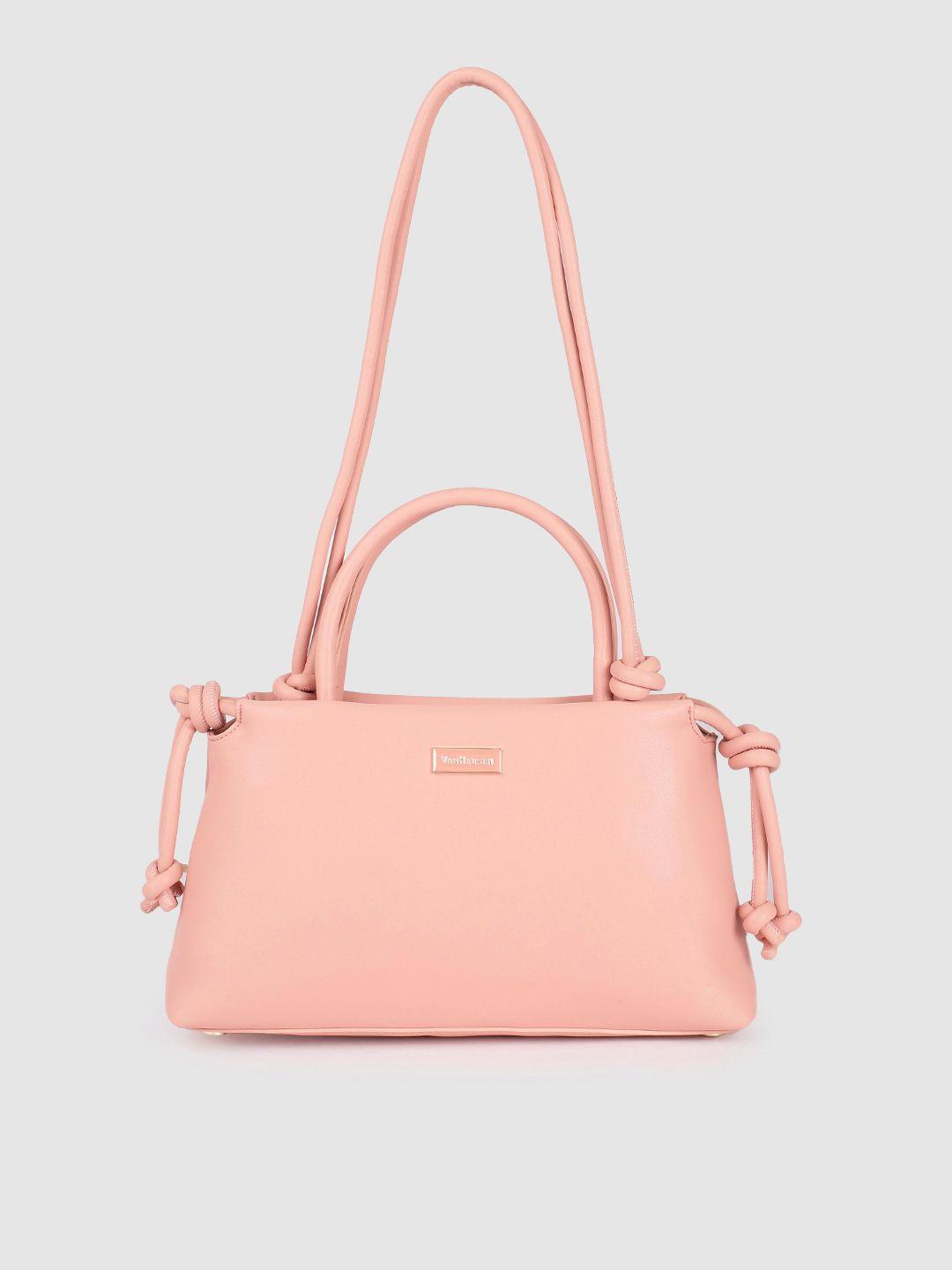 van heusen pink solid shoulder bag