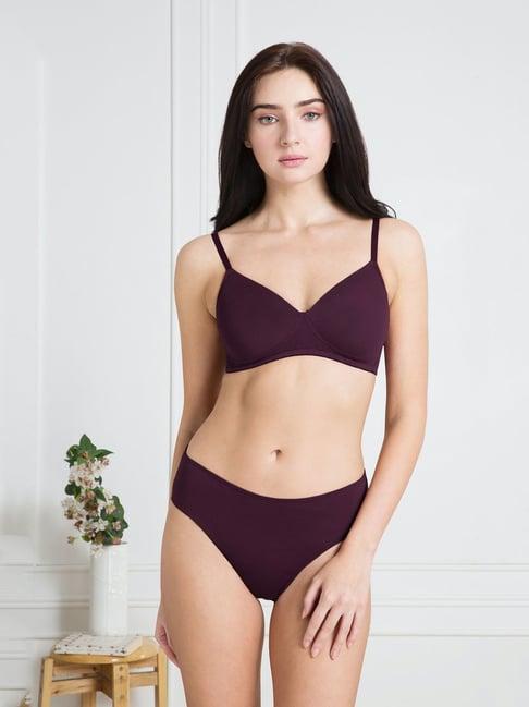 van heusen purple full coverage padded t-shirt bra