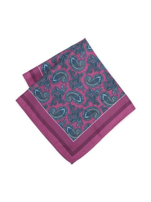 van heusen purple printed pocket square