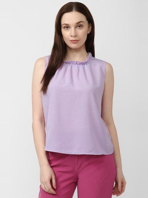 van heusen purple printed top