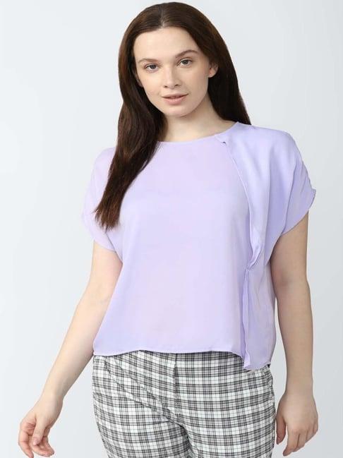 van heusen purple regular fit top