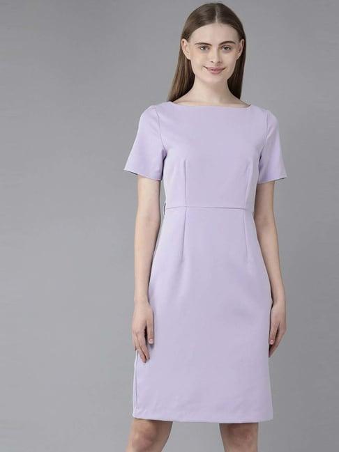 van heusen purple shift dress