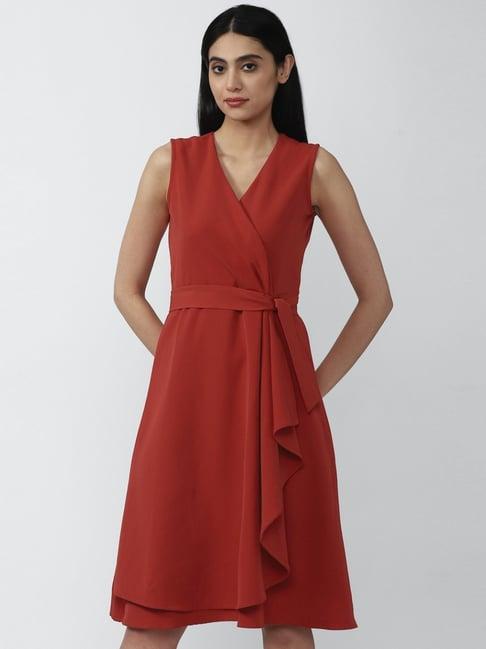 van heusen red a-line dress