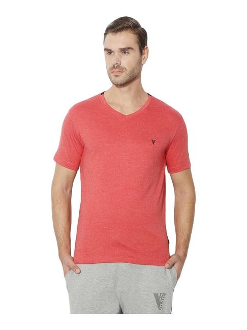 van heusen red slim fit t-shirt