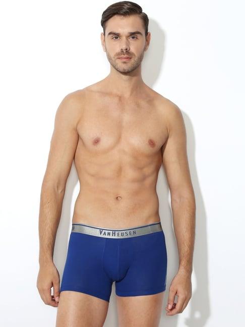 van heusen regular fit anti bacterial colour fresh solid trunks - sodalite blue