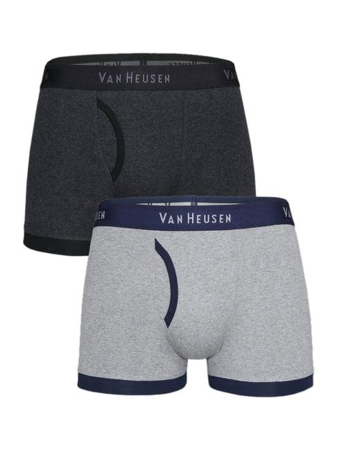 van heusen regular fit anti bacterial colour fresh textured trunks - pack of 2