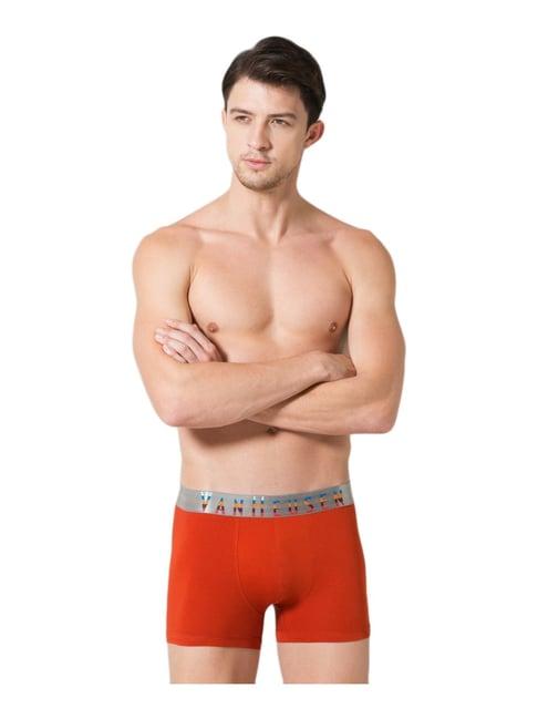 van heusen regular fit colour fresh ultra soft solid trunks - rooibos tea