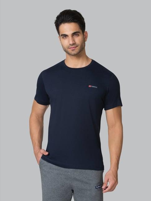 van heusen regular fit crew neck short sleeve solid t-shirt - navy