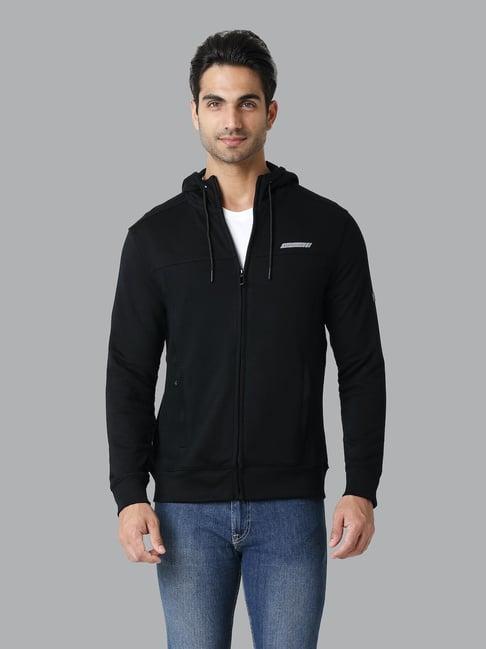 van heusen regular fit smart tech easy stain release solid hoodie - black