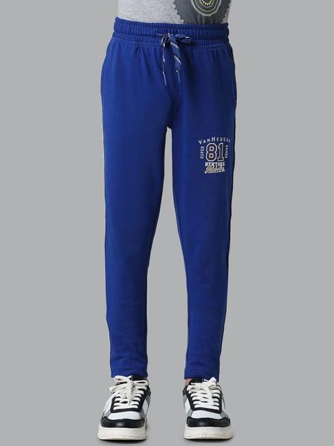 van heusen regular fit smart tech easy stain release trackpants - sodalite blue