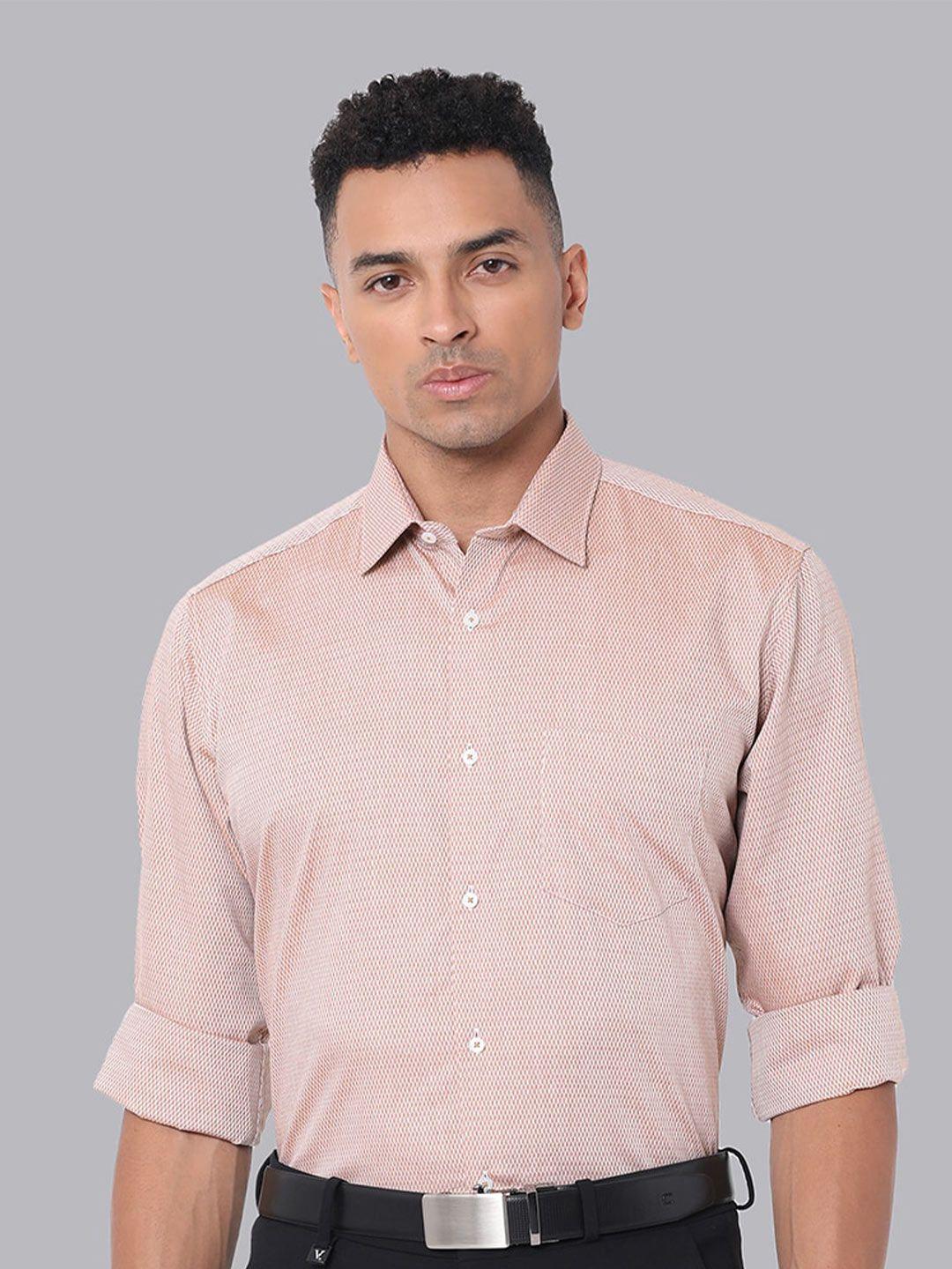 van heusen self design pure cotton formal shirt