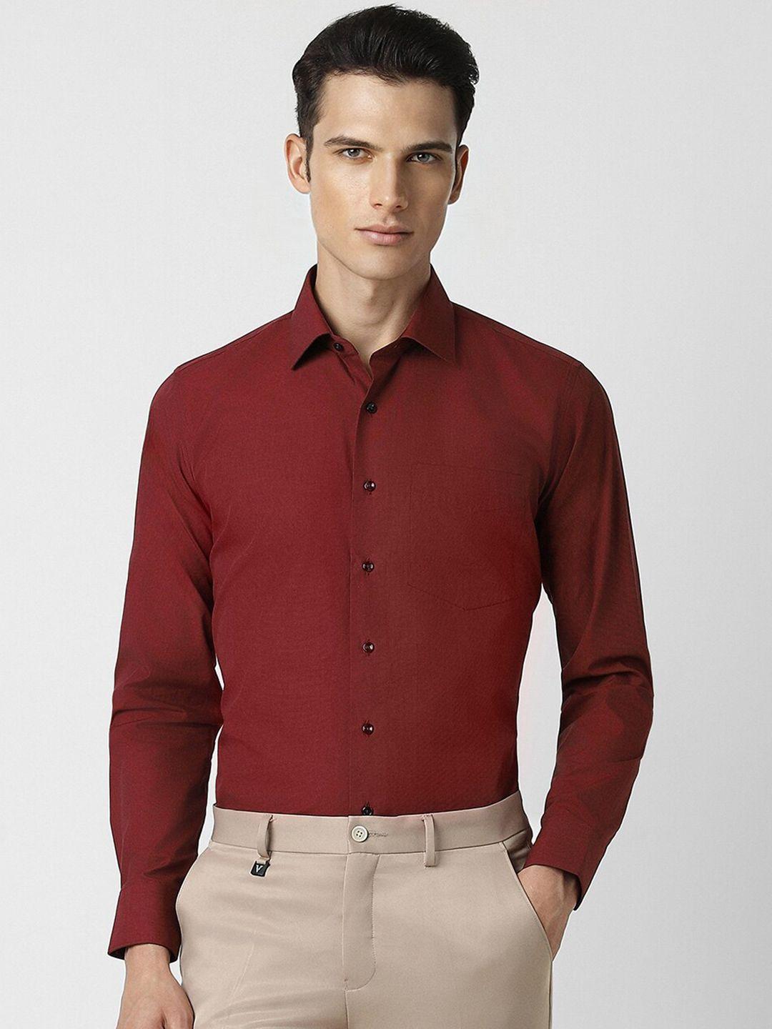 van heusen slim fit spread collar pure cotton formal shirt