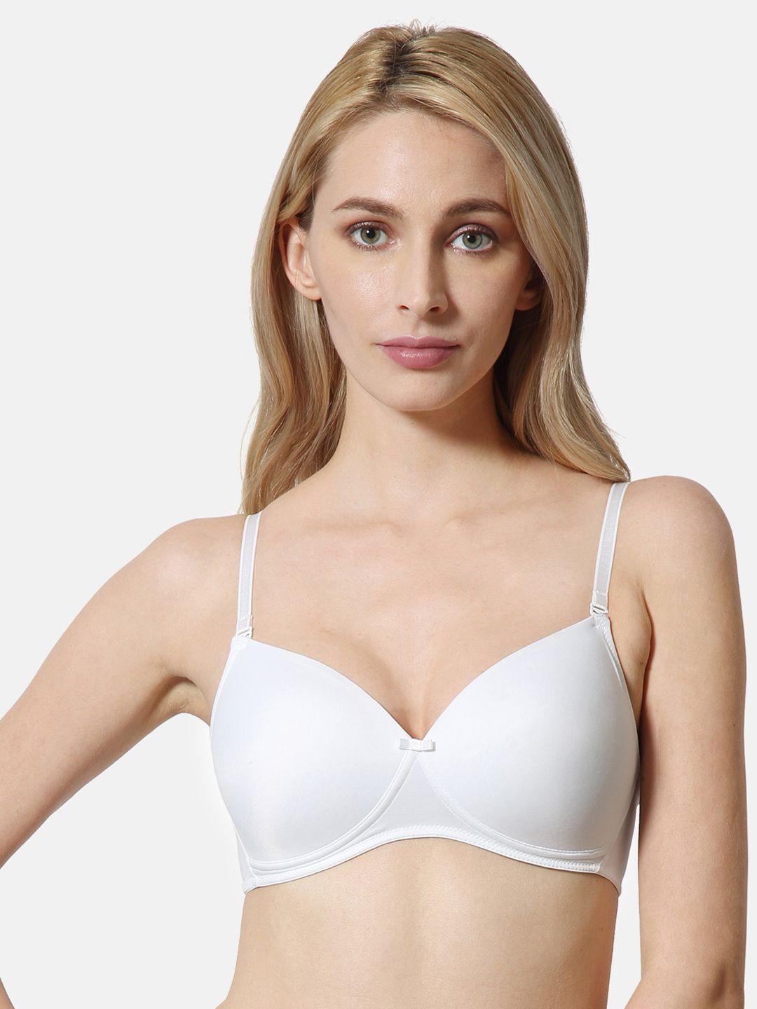 van heusen solid lightly padded plush back no slip strap wireless t-shirt bra