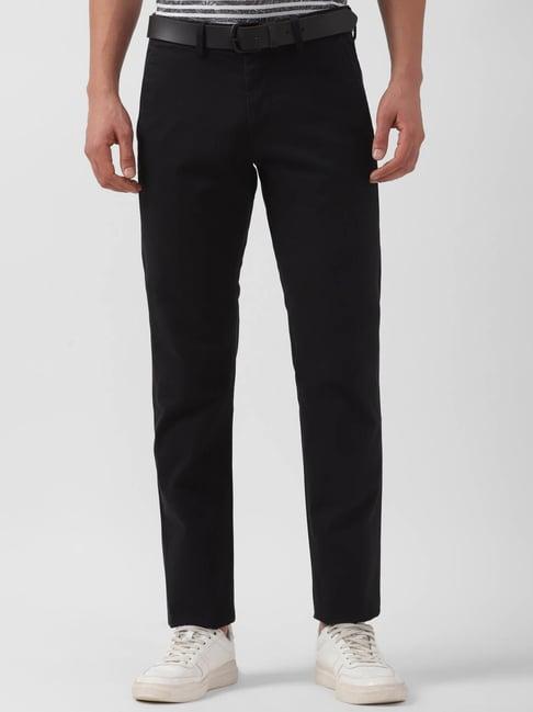 van heusen sport black slim fit trousers